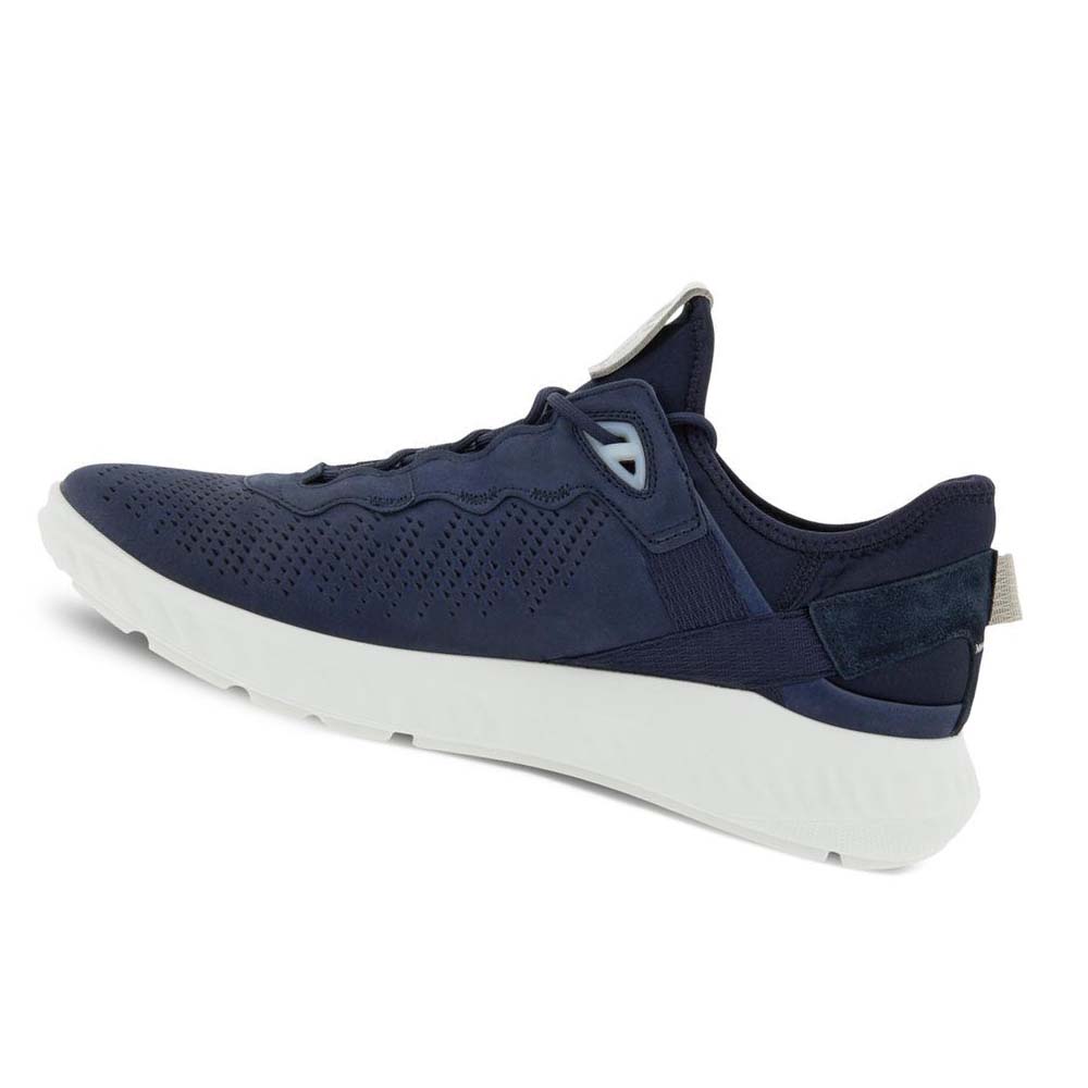 Men's Ecco St.1 Lite Sneakers Navy | USA 651SGL